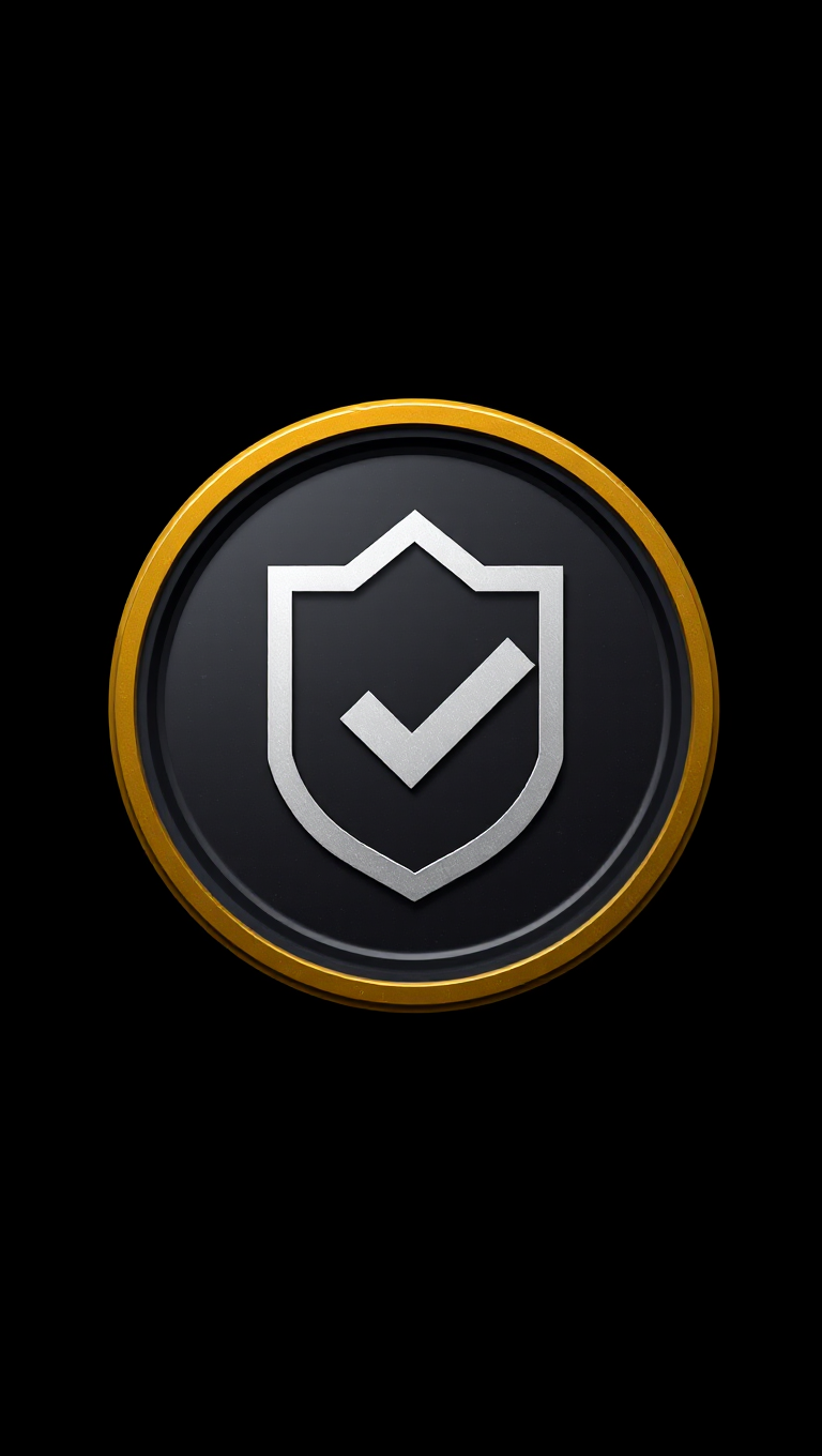 Textured Secure Checkout Badge on Black Background