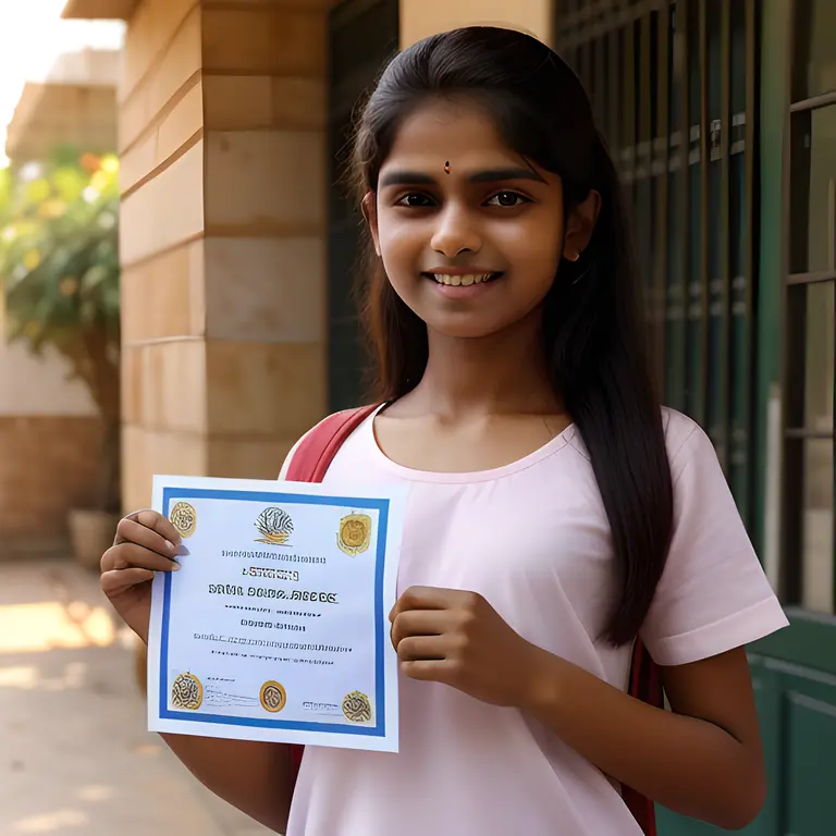 Student Beams with Pride at CBSE 10th Result 2025