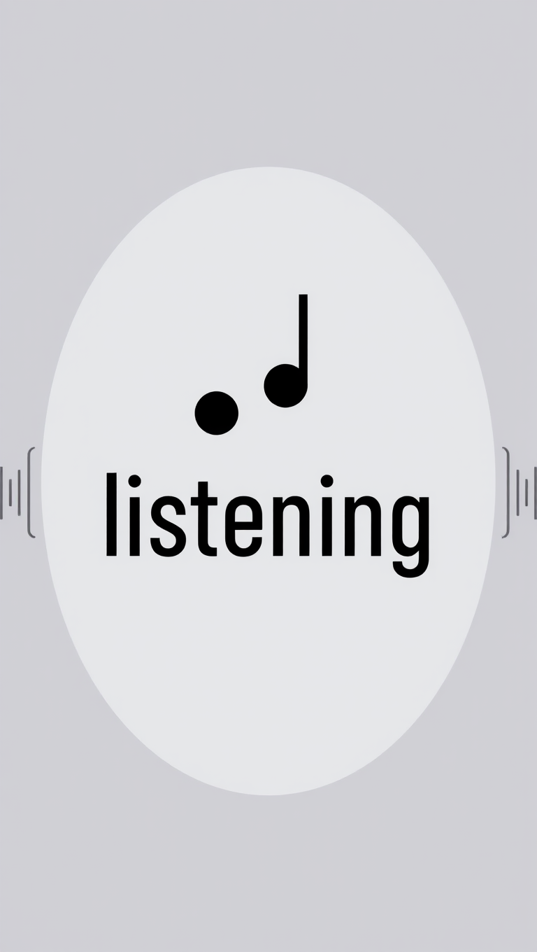 Listening with Transparent Background and Sound Wave