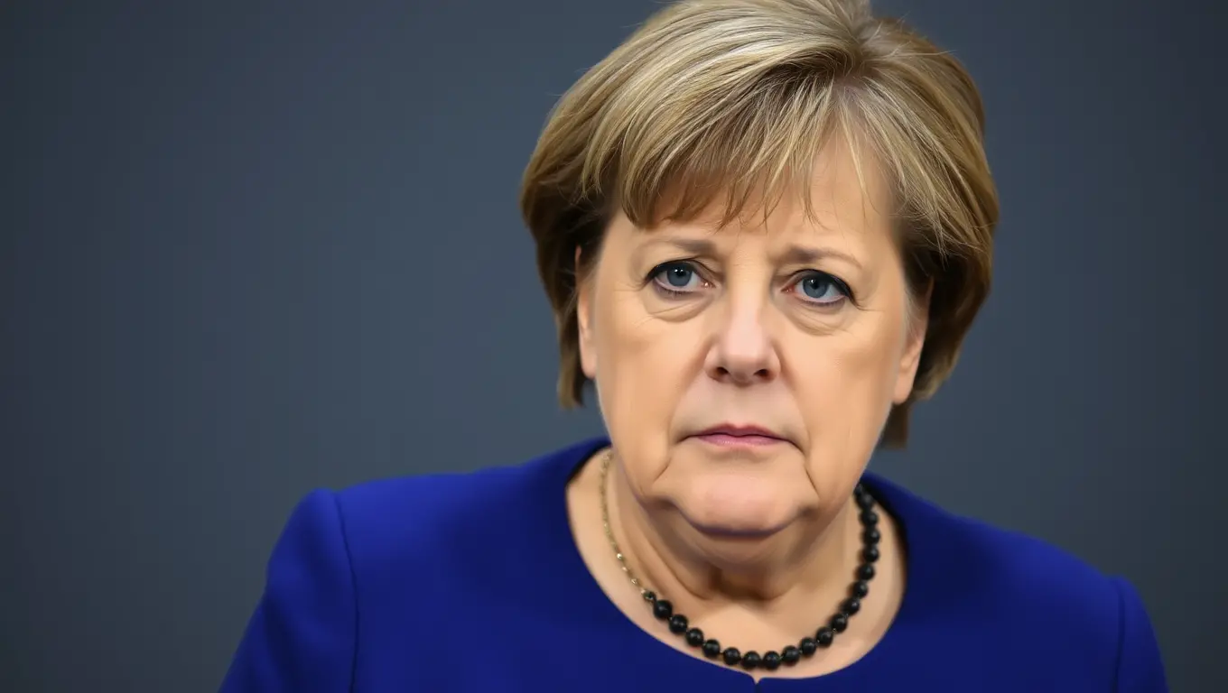 Merkel's Serious Expression as Germany's Current Chancellor