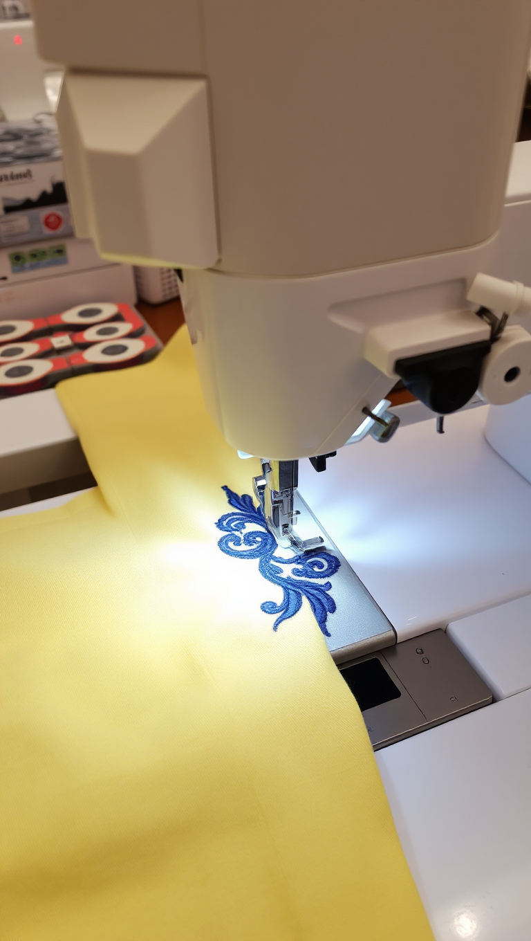 Machine Embroidery Machine Stitches Intricate Design with Precision Speed