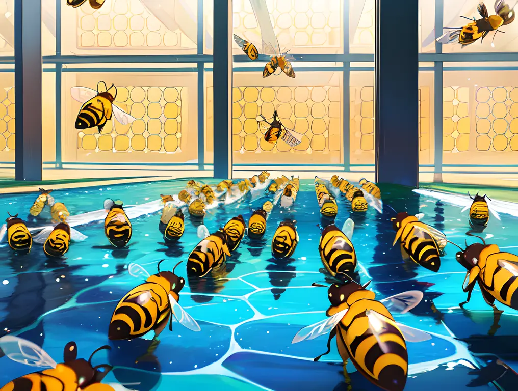 Bees' Honeycomb Hive with Zzz Patterns