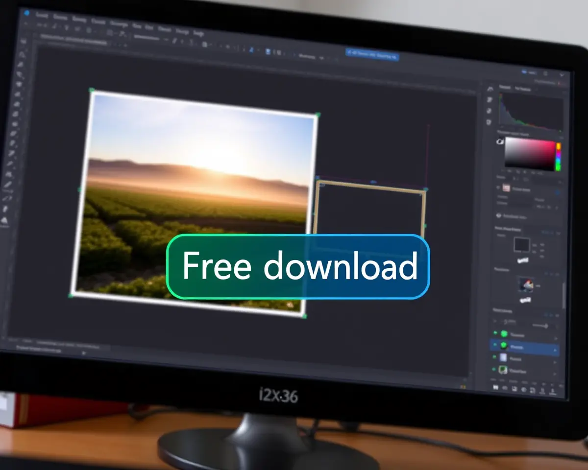 Free Download Button on 12x36 Album Design Preview