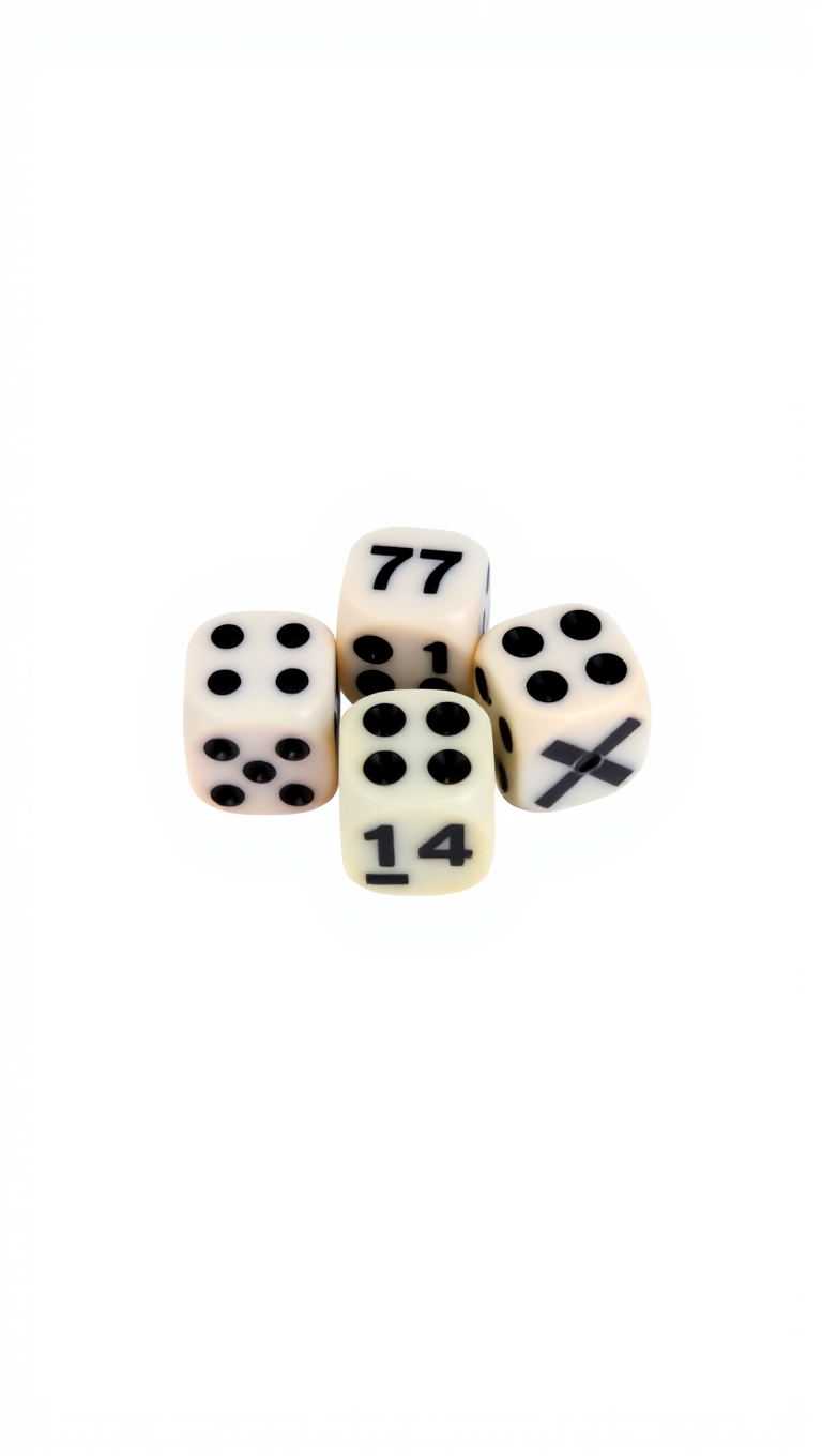 20-Sided Dice on Circular Game Board PNG