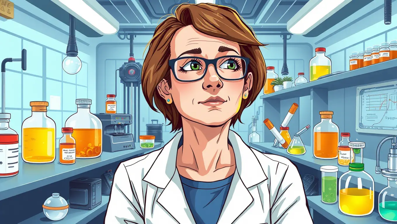 Karen Webb: Australian Scientist in Futuristic Laboratory Setting