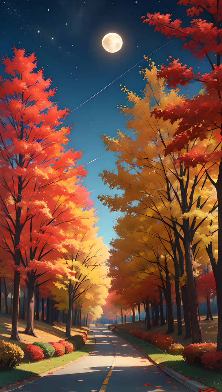 Serene Fall Landscape Thanksgiving Phone Background