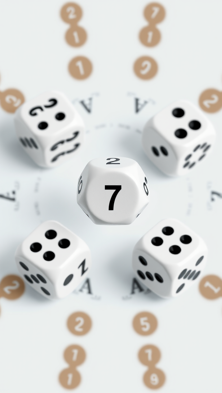 20-Sided Dice on Circular Game Board PNG