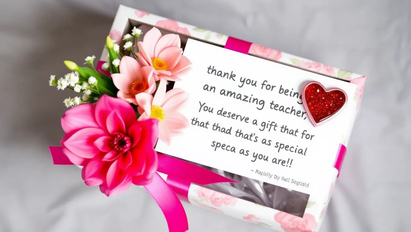 Personalized Gift Box with Heartfelt Note for Amazing Teacher