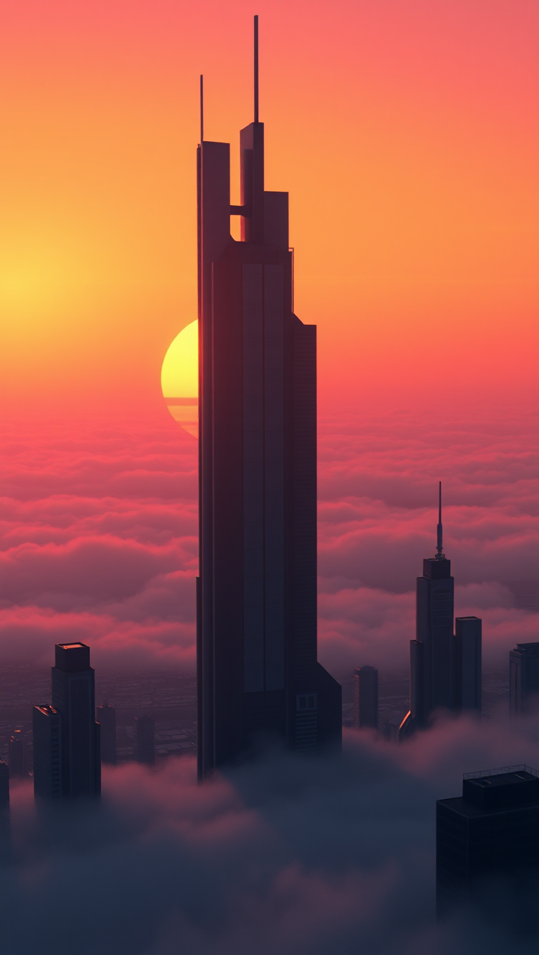 V-280 Skyscraper Rising at Sunrise