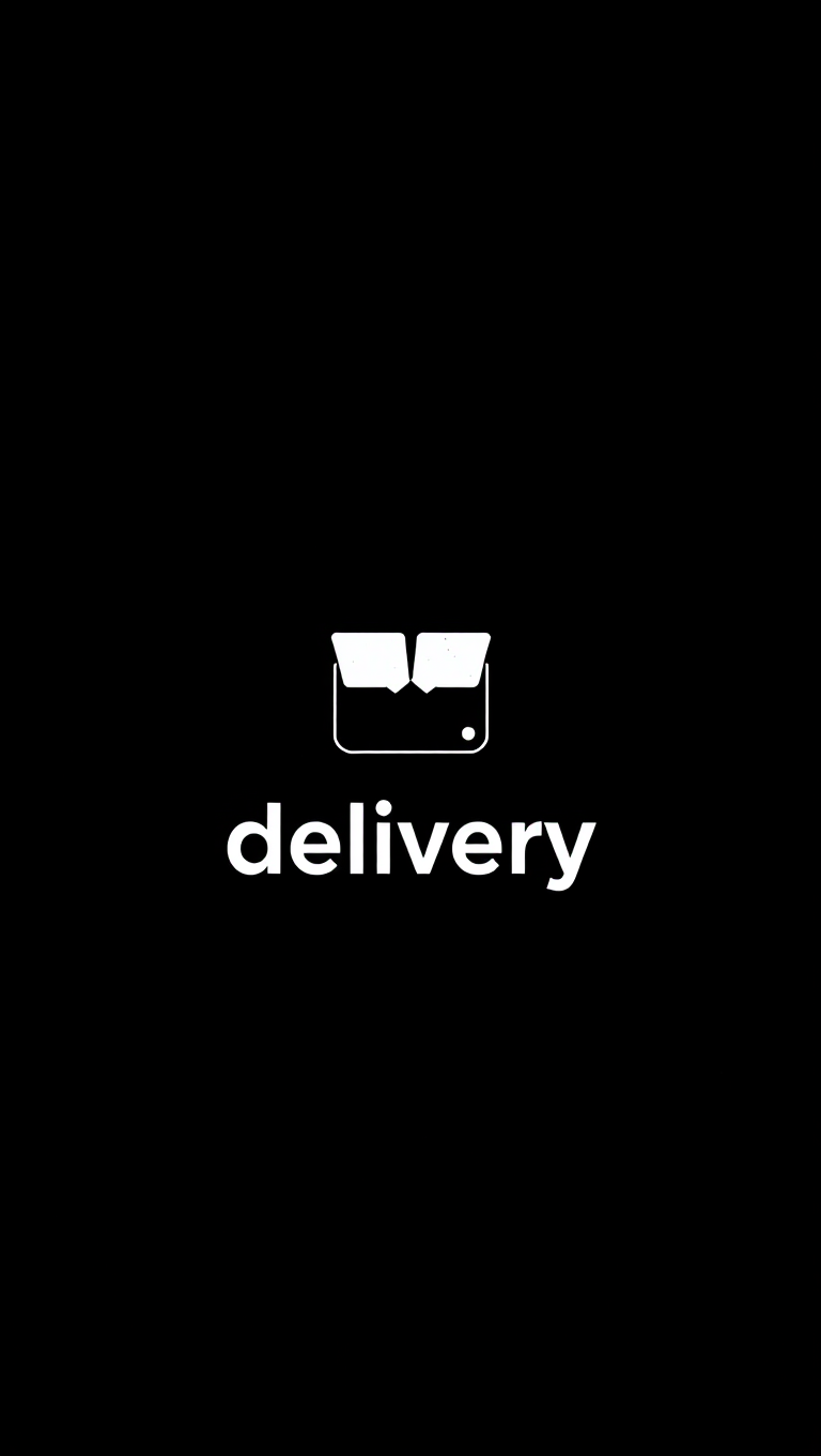 Minimalist Black Background with Delivery Icon