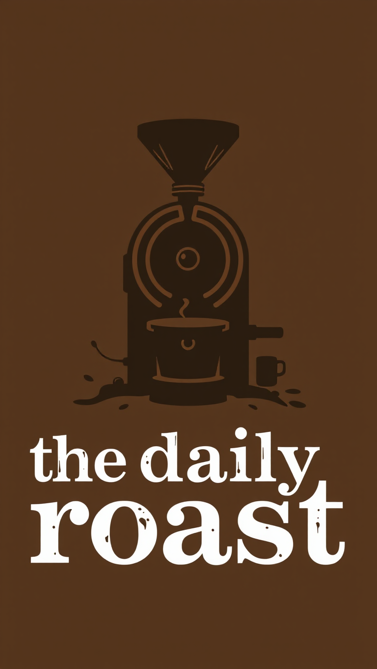 Rustic Coffee Roasting Process Vector Logo Design