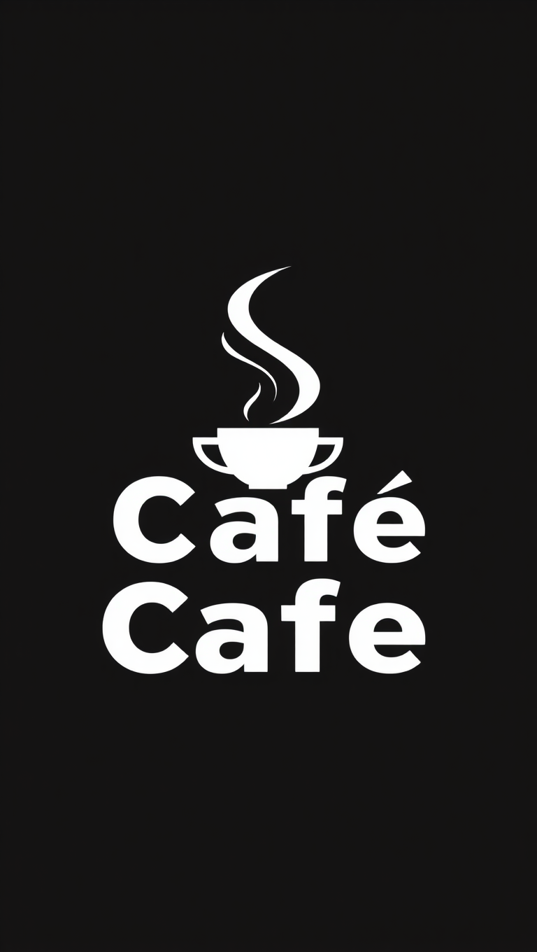 Vector Logo Design for Cafe with Coffee Cup and Steam