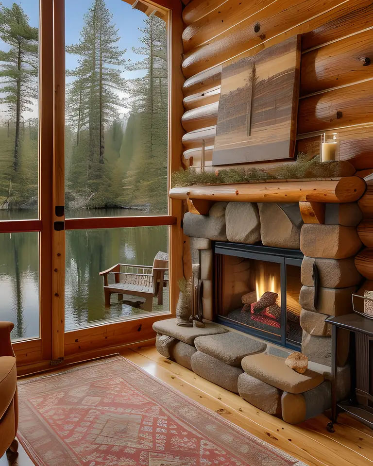 Cozy Cabin Welcome: Warmth and Serenity in the Woods