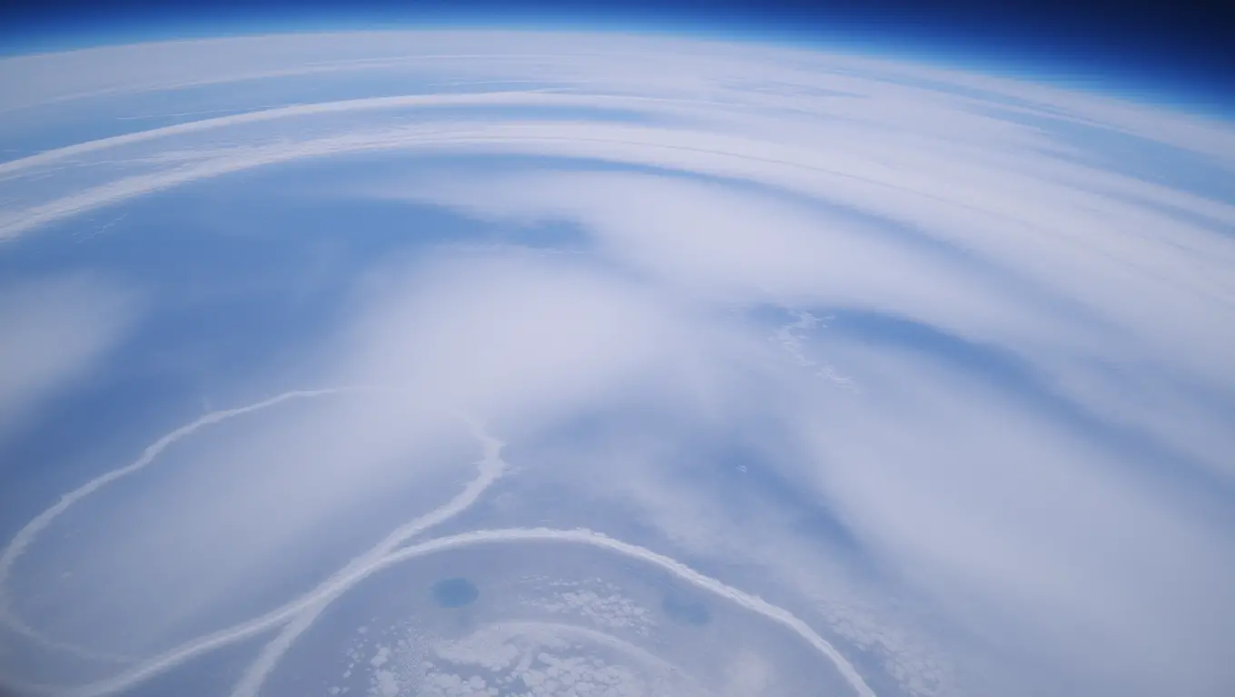 Earth's Atmosphere Curvature Visible in Oxygen-Rich Air