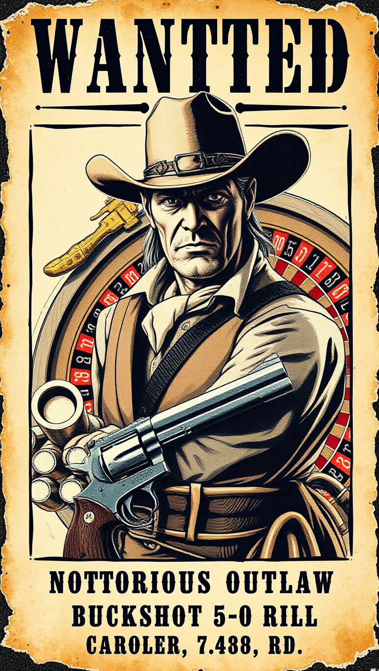 Outlaw with Buckshot and Roulette Wheel