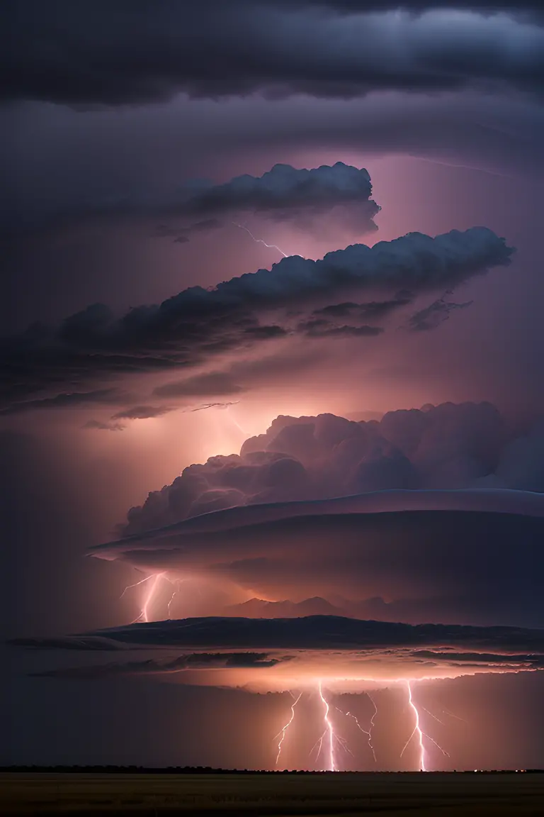 Dramatic Thunderstorm Rages Across Open Plains Aaaaa