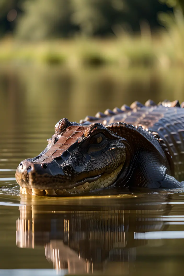 Majestic Alligator Emerges from Murky Swamp Waters Aaaaa