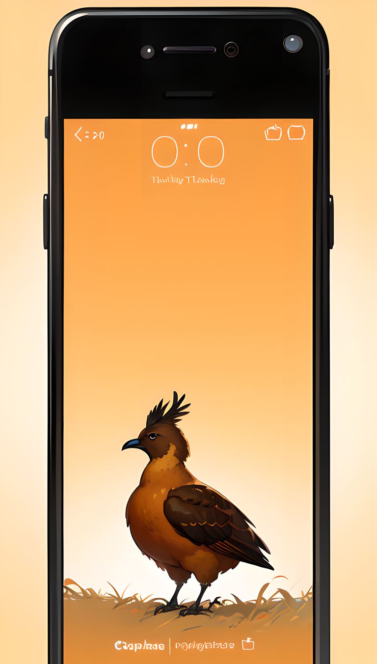 Simple Elegant Turkey Silhouette Thanksgiving Phone Background