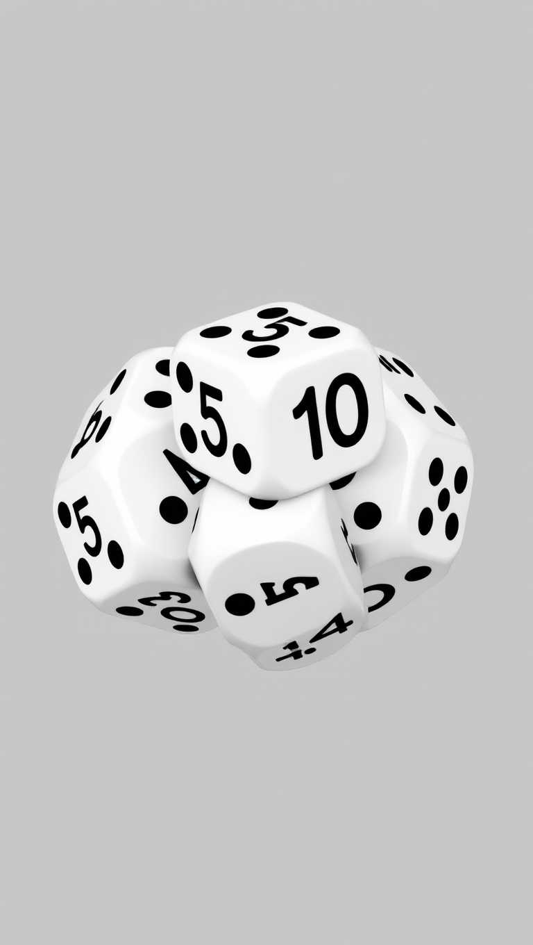 Spiral Pattern of 16-Sided Dice PNG